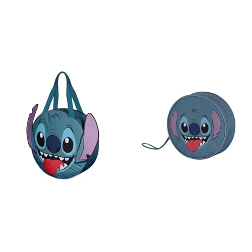 Disney Lilo und Stitch Face - Strandtasche + Kosmetiktasche Jumbo von Disney