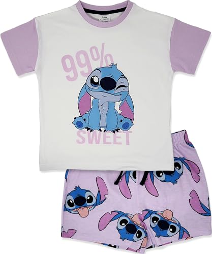 Disney Lilo und Stitch Schlafanzug Mädchen kurz, Kurzes Pyjama-Set - 100% Baumwolle - 12-13 Jahre: 158cm von Disney