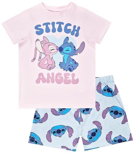 Disney Lilo & Stitch Schlafanzug für Mädchen, Kurzer Schlafanzug mit Engelcharakter, personalisierbar, Stitch & Angel Shorty, 5-6 Years Disney Lilo & Stitch Schlafanzug für Mädchen, Kurzer Schlafanzug mit Engelcharakter, personalisierbar, Stitch & Angel Shorty, 5-6 Years von Disney