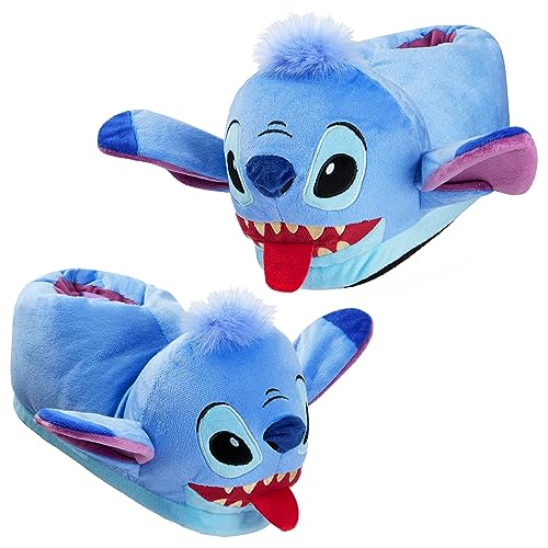 Disney Lilo und Stitch und Yoda 3D Hausschuhe Kinder - Barfuss Hausschuhe Kinder in verschiedenen Größen (Blau Stitch, 28-29 EU) von Disney