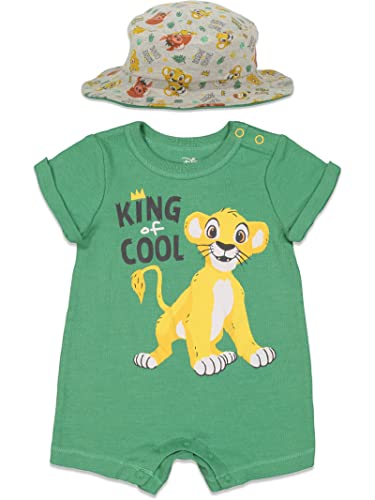 Disney Lion King Baby Boys Romper & Sunhat Set 3-6 Months Green von Disney