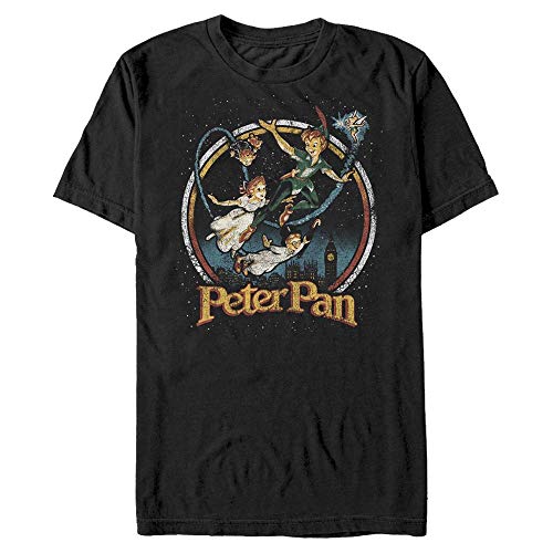 Disney Unisex Peter Pan London Flyin Organic Short Sleeve T-shirt, Schwarz, XXL von Disney