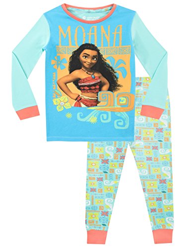 Disney Mädchen Moana Schlafanzug Slim Fit Mehrfarbig 152 von Disney