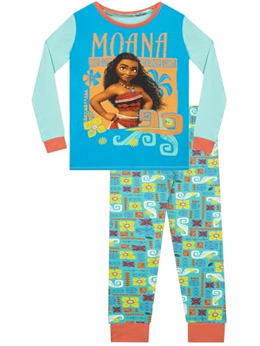 Disney Mädchen Moana Schlafanzug Slim Fit Mehrfarbig 152 von Disney