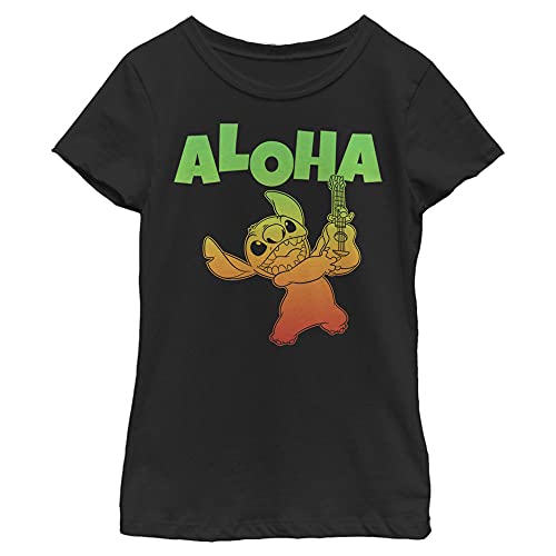 Disney Classics Lilo & Stitch - ALOHA STITCH Kids Crew neck Black 140 von Disney