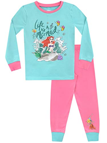 Disney Mädchen Arielle, die Meerjungfrau Schlafanzug Slim Fit Mehrfarbig 92 von Disney