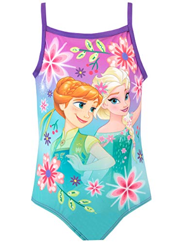 Disney Mädchen Frozen Badeanzug Prinzessin Anna und ELSA Schwimmanzug Die Eiskönigin Violett 110 von Disney