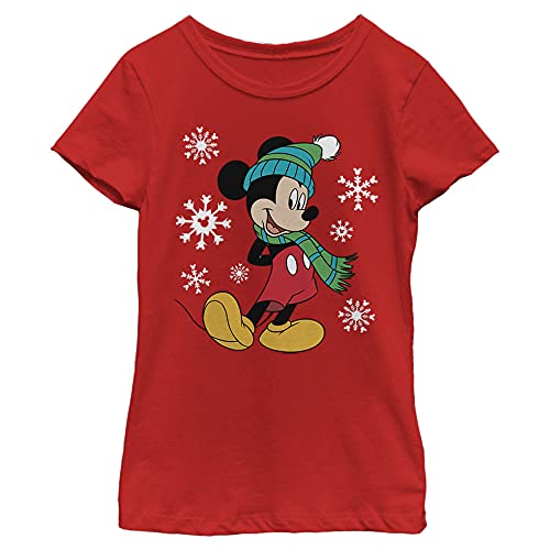 Disney Mädchen Big Holiday Mickey T-Shirt, XL von Disney