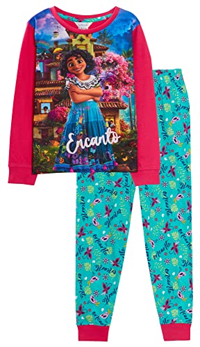 Disney Mädchen Encanto Schlafanzug Für Kinder Voller Länge Mirabel Pjs Set Casa Madrigal Nachtwäsche, multi, 7-8 Jahre von Disney