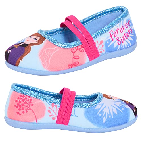 Disney Mädchen Frozen 2 Hausschuhe ELSA Anna Ballerinas Kinder Hausschuhe Slip On Hausschuhe von Disney