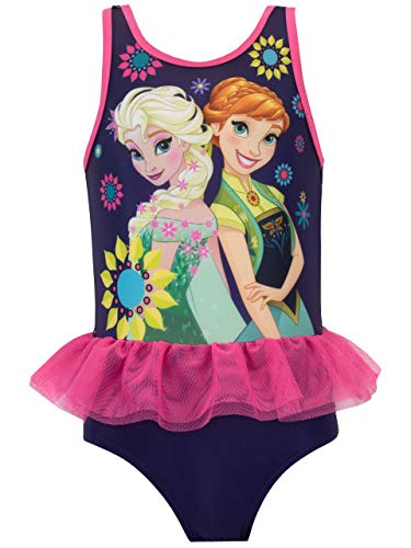 Disney Mädchen Frozen Badeanzug Blau 104 von Disney