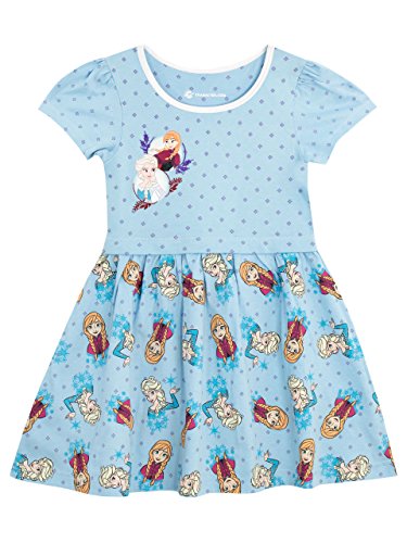 Disney Frozen Kleid | Prinzessin Kleider für Mädchen | Anna und ELSA Kinder Sommerkleid 140 von Disney
