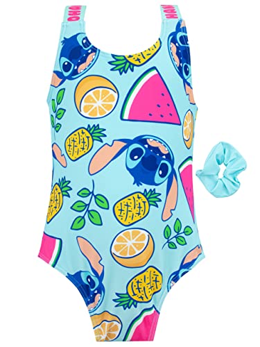 Disney Mädchen Lilo und Stitch Badeanzug und Scrunchie Swim Set Mehrfarbig 128 von Disney