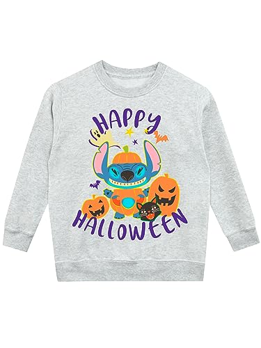 Disney Mädchen Lilo und Stitch Halloween Sweatshirt | Halloween Pullover Für Fans Von Stitch Kleidung | Grau 116 von Disney