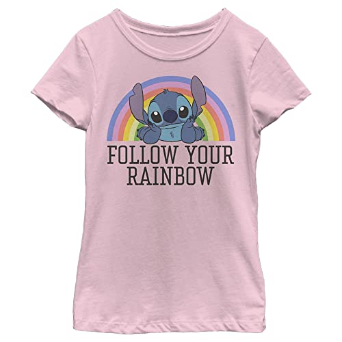 Disney Classics Lilo & Stitch - STITCH RAINBOW Kids Crew neck Pink 104 von Disney