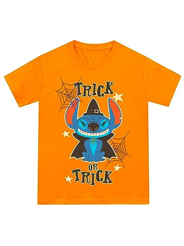 Disney Mädchen Lilo und Stitch T-Shirt | Stitch Halloween T-Shirt für Kinder | Stitch-Kleidung für Kinder | 128 von Disney