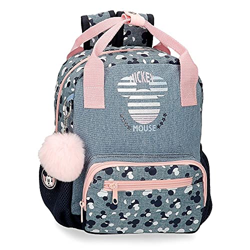 Disney Mädchen Mickey Denim Gepck-Kuriertasche, blau, 21x27x11 cms von Disney