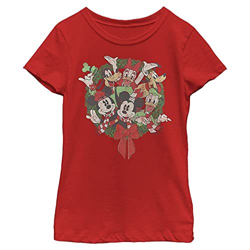 Disney Mädchen Mickey Friends Wreath T-Shirt, M von Disney