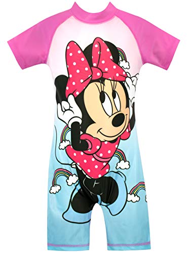 Disney Mädchen Minnie Mouse Badeanzug Blau 110 von Disney