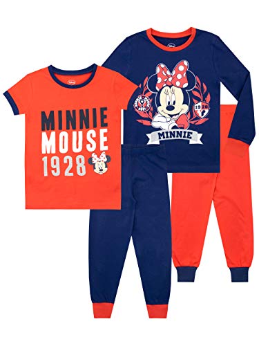 Disney Mädchen Minnie Mouse Schlafanzug Packung mit 2 Slim Fit Mehrfarbig 104 von Disney