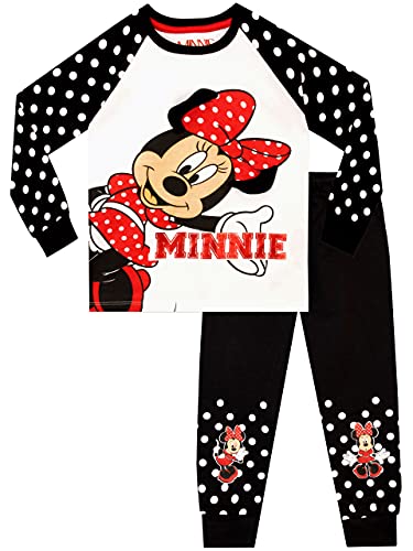 Disney Mädchen Minnie Mouse Schlafanzug Weiß 110 von Disney