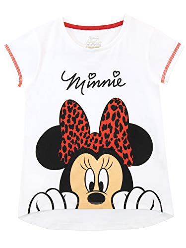 Disney Mädchen T-Shirt Minnie Mouse Weiß 134 von Disney