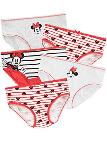 Disney Mädchen Minnie Mouse Unterwäsche Packung mit 5 Rot 122 von Disney