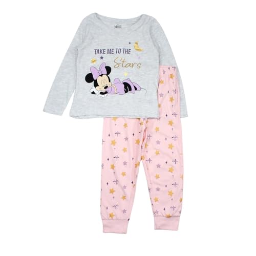 Disney Mädchen Pyjama Pyjamaset, grau, 8 Jahre von Disney