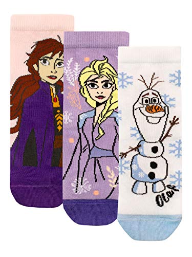 Disney Mädchen Socken Packung mit 3 Stück Frozen Mehfarbig 24-26 von Disney