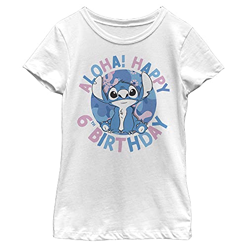 Disney Mädchen Stitch 6th Birthday T-Shirt, XL von Disney