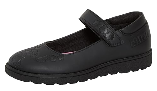 Disney Mädchen Stitch Schulschuhe Kinder Schwarz Einfach zu befestigende Loaferschuhe mit starker Sohle von Disney
