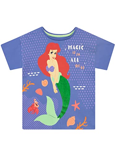 Disney Mädchen T-Shirt Ariel Violett 128 von Disney