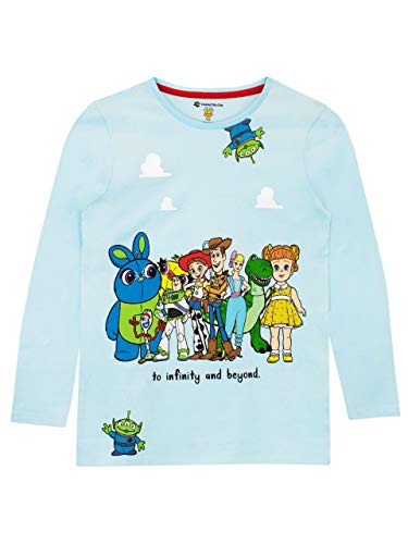 Disney Mädchen Toy Story Langarm Shirt Blau 134 von Disney