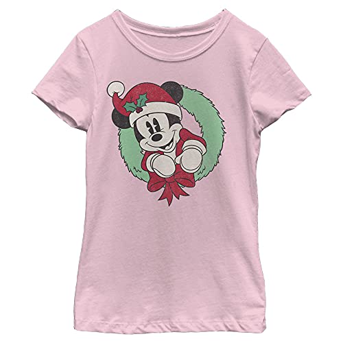 Disney Mädchen Vintage Mickey Wreath T-Shirt, M von Disney