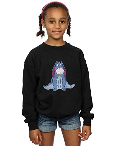 Disney Mädchen Winnie The Pooh Classic Eeyore Sweatshirt 7-8 Years Schwarz von Disney