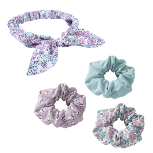 Disney Marie Beauty-Set für Mädchen, Enthält 1 Bandana, 3 Haargummis, Aristokaten-Haarschmuck-Set für Mädchen, Geschenk für Mädchen - Blau von Disney