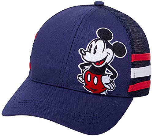 Disney Men's Baseball Cap Mickey Mouse Curved Brim Snap-Back Hat, Mickey Navy/Black von Disney