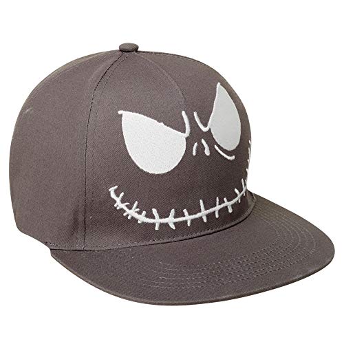 Disney Men's Baseball Cap – Nightmare Before Christmas Six Panel Snap-Back Hat, Jack Skellington Grey von Disney