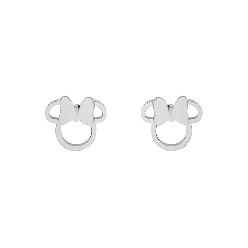 Disney Minnie Mädchen Ohrstecker, Edelstahl Zirkonia, Disney Schmuck von Disney