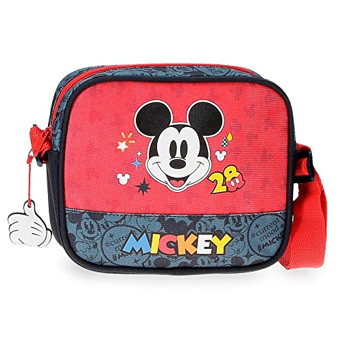 Disney Mickey Get Moving Umhängetasche Klein Mehrfarbig 18 x 15 x 5 cm Polyester, bunt, Kleine Umhängetasche von Disney