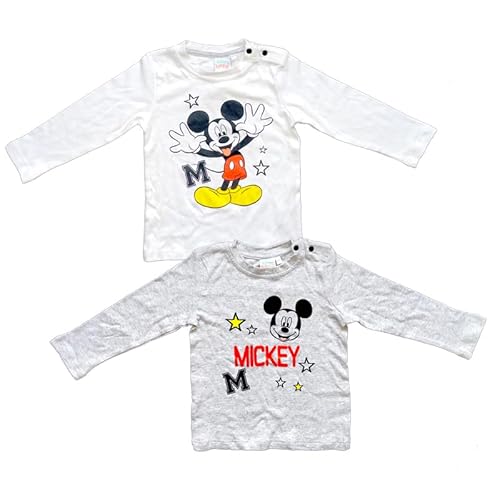 Disney Mickey Maus Langarm Shirt / 2 er Pack - 2 Motive Größe: 62/68 von Disney
