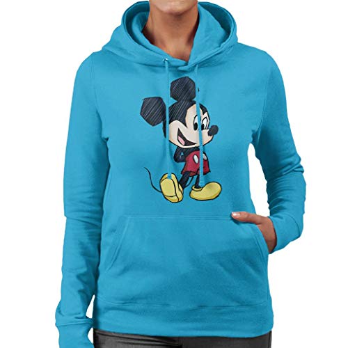 Disney Mickey Mouse Big Head Sketch Women's Hooded Sweatshirt von Disney