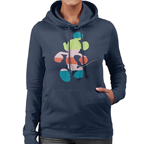 Disney Mickey Mouse Colour Silhouette Women's Hooded Sweatshirt von Disney