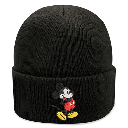 Disney Mickey Mouse Knit Light Winter Beanie Mütze für Herren, Schwarz, S/L von Disney