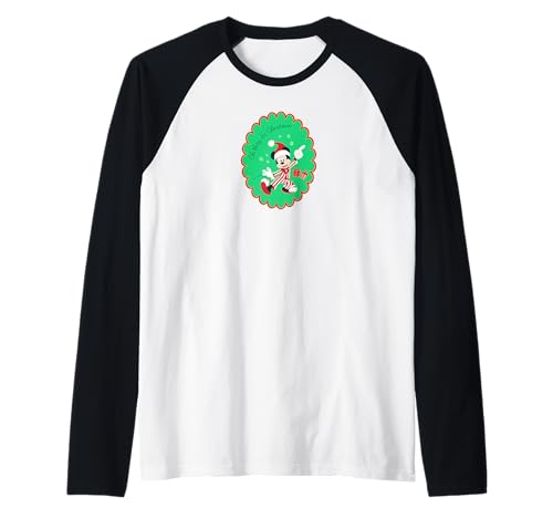 Disney Mickey Mouse Oh Boy It's Christmas Holiday Sticker Raglan von Disney
