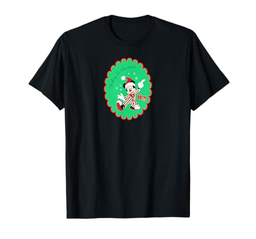 Disney Mickey Mouse Oh Boy It's Christmas Holiday Sticker T-Shirt von Disney
