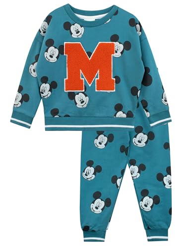 Disney Mickey Mouse Outfit | Set aus Sweatshirt und Jogginghose für Jungen | Mickey-Mouse-Trainingsanzug für Kinder | 110 | Offizielle Mickey-Mouse-Ware von Disney