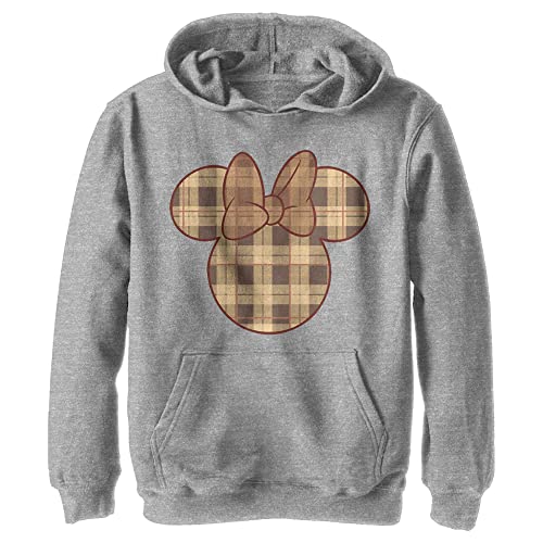 Disney Mickey and Friends Minnie Fall Plaid Fill Boys Hoodie, Athletic Heather, Small von Disney