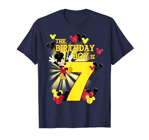 Disney Mickey & Friends 7 Year Old Birthday Boy T-Shirt von Disney