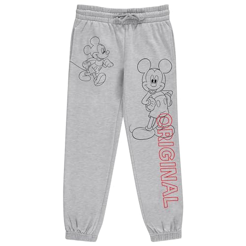 Disney Mickey und Minnie Damen-Jogginghose – Mickey und Minnie Varsity Athletic Jogger Sweatpants Mickey und Minnie Sweatpants, Hellgrau meliert, M von Disney